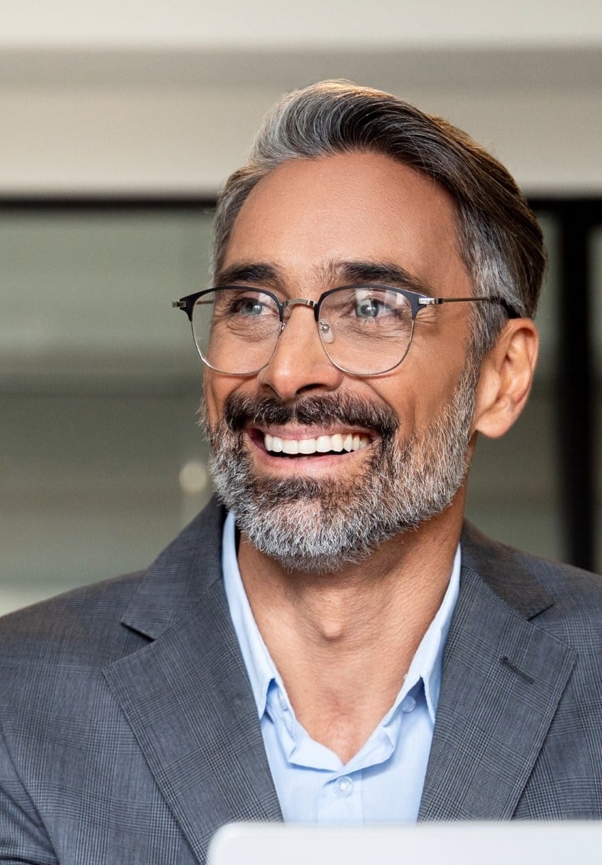 Smiling professional in a business jacket